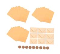 EXCEART Ensemble de Papier à Lettres avec Enveloppes Beige, Cire
