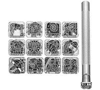 EXCEART Ensemble D'Outils En Cuir Pour Artisanat - Poinçons Et Timbres En Acier Pour Outils De Bricolage Indispensables Pour Ceintures Et Sanglons