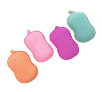 EXCEART Éponge de Bain 4 Pièces pour Garçon et Filles en Fibre Forme Cacahuète Mousse Riche et Nettoyage Corporel Doux pour Bébé et Tout-petit