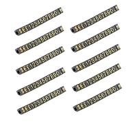 EXCEART Étiquettes de Prix Numérotées en Plastique Or 10Pcs Bords Arrondis, Faciles à Nettoyer Démonter, pour Bijoux et Montres