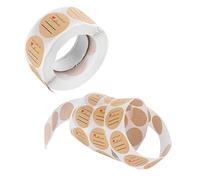 EXCEART Étiquettes Rondes Autocollantes pour Sachets de Biscuits avec Mention Fait Main avec Amour pour Emballages Enveloppes et Boîtes Cadeaux