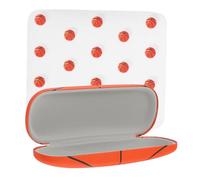 EXCEART Étui Rigide à Lunettes de Voyage avec Motif Basket-ball Orange, Portable et Multifonctionnel, Boîte de Rangement en Plastique avec Chiffon de Nettoyage pour École et Travail