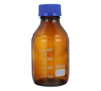 EXCEART Flacon de Réactif Chimique en Verre Marron 500ml Échelle Précise et Bouchon Étanche pour Laboratoires et Écoles