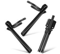 EXCEART Flashlight Belt Clips 2 Pcs Metal Pocket Clips Adjustable Solid Belt Holder for Pen Lights Work Black Iron Quick Install