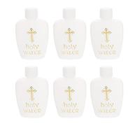 EXCEART Holy Water Lot de 6 petites bouteilles d'eau de pâte, 60 ml, décoration de Pâques, catholicisme, Jésus, Croix, Église, Exorcisme, Cadeau de baptême