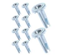 EXCEART Inserts de Manchon de Roulette en Fer Argenté 10pcs pour Pieds de Chaise de Bureau, Connexion Stable et Installation Facile en Environnement de Bureau