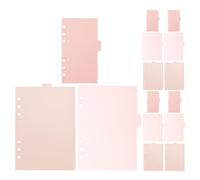 EXCEART Intercalaires de Classeur Rose en Pp Onglets, 3 Ensembles de 5 et 6 Onglets, Séparateurs Réutilisables pour Planners et Organisation de Bureau