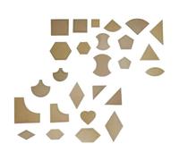 EXCEART Jeu de Gabarits de Couture en Acrylique pour Patchwork la Machine à Coudre, Découpe Précise et Alignement des Patrons pour Projets DIY la Maison