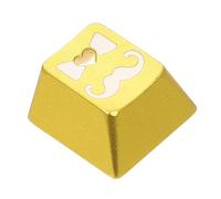 EXCEART Keycap Aluminium Anodisé Esc pour Clavier Mécanique Design Original Huile de Coeur avec Barbe et Lunettes Accessoire Pratique et pour de Claviers