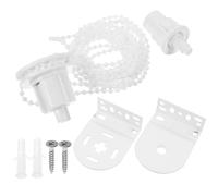 EXCEART Kit de Réparation pour Store Enrouleur, Tête d'embrayage Blanche | PP Métal Alliage D'aluminium, Plaque Fixe et Poulie Latérale, Chaîne à Billes Incluse pour Montage