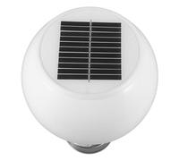 EXCEART Lampadaire Solaire Rond Blanc LED Étanche Ip65 pour Colonne Extérieure Jardin Terrasse Éclairage Décoratif Autonome Solaire Couleur Aléatoire