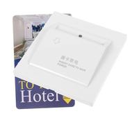 EXCEART Lecteur Mural De Carte-clé 40a à Trois Lignes Alimentation Temporisée, Accessoire Maison, Interrupteur D'économie D'énergie Pour Hôtels Et Chambres, Panneau Blanc C3-2