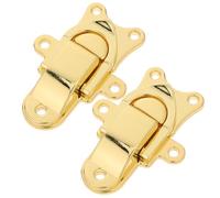 EXCEART Loquets Métalliques Multifonctions Dorés en Lot de 2, Fermoirs Vintage pour Boîtes à Bijoux, Coffrets en Bois, Coffres de Rangement, Utilisation Facile en Réparation et DIY