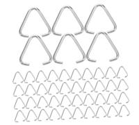 EXCEART Lot de 100 Boucles à Anneaux Triangulaires en Fer Argenté, Résistantes à Déformation, Modernes et Élégantes pour Fabrication de Bijoux et Porte-Clés