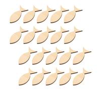 EXCEART Lot de 100 poissons en bois à peindre, vierges non peintes pour les | Forme de poisson plate en bois, personnalisable des deux côtés avec des couleurs ou des stylos, pour décoration de table et