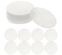 EXCEART Lot de 100 rondelles de Cloche à Vent Faites à la Main Coquillages Blancs carillons Goutte Collier Trous Artisanat Boucles d'oreilles pour avec charmes décoration Trou Coquillage Roman