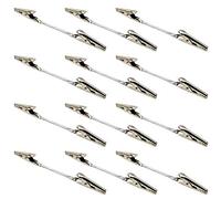 EXCEART Lot de 12 pinces crocodiles à queue longue avec fermoir à double tête pour tenir des cartes à faire soi-même, accessoires de décoration