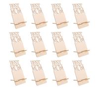 EXCEART Lot de 12 Supports pour Smartphone en Bois Naturel Support Décoratif pour Téléphone Portable de Bureau Présent DIY Créatif Fête des Mères Ornement Fonctionnel pour Bureau