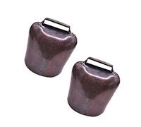EXCEART Lot de 2 Cloches de chèvre en métal Antique pour Cloche, Cloche, Cloche, en Fer à Suspendre, décoration de Bricolage, env. 6,3 x 4,8 x 3 cm