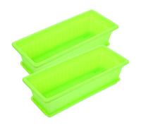 EXCEART Lot de 2 Sets de Sets de Pots de Plantation pour Orchidées en Plastique PP Léger Vert, Jardinières pour Cultiver Plantes Moyennes et Décorer Votre Intérieur