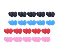 EXCEART Lot de 20 Paires de Coussinets D’Oreille en Silicone Antidérapants pour Lunettes Forme Cœur Multicolore Taille Supports Confortables pour Sport et Usage Quotidien