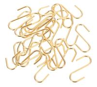 EXCEART Lot de 25 Crochets en S en Fer Doré pour Clés et Porte-monnaie, Solution de Rangement Pratique et Polyvalente Cuisine et Tout Espace