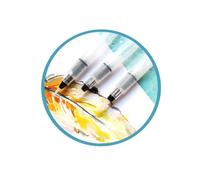 EXCEART Lot de 3 Pinceaux à Eau Rechargeables en Nylon Blanc pour Dessin et Peinture, Stylo à Peinture Pratique et Étanche, pour Croquis de Voyage