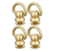 EXCEART Lot de 4 anneaux en D pour sac à main - Rivets pour maroquinerie, clous à boule en laiton rotatifs à 360 degrés, kit de conversion pour bandoulière