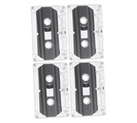 EXCEART Lot de 4 Cassettes Audio Vierges de 30 Boîtier Rigide Plastique, Enregistrement Clair et Stable, pour DIY et Présents Rétro