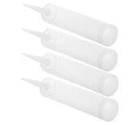 EXCEART Lot de 4 flacons de colle en plastique : flacons applicateurs de colle vides de 300 ml, distributeur de liquide, remplissage facile et étanche grâce à leurs bouchons.