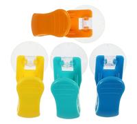 EXCEART Lot de 4 Pinces à Ventouse Colorées en Plastique Résistant Porte-Serviettes Multi-Usages Cuisine et Salle de Bain Fixation Forte pour Torchons Serviettes et Accessoires