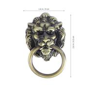 EXCEART Lot de 4 Poignées de Porte Lionceau en Alliage, Petite Taille, Finition Cuivre Brossé Vert, Poignées de Tiroir et Placard Décoratives, Accessoires pour Meubles, Usage la Cuisine