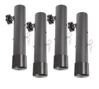 EXCEART Lot de 4 Rallonges de Pieds de Table en Acier 20 CM Rehausseurs Réglables Antidérapants pour Pieds Droits ou Pliables Supports Robustes pour Bureaux Tables Cuisine et Meubles