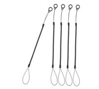 EXCEART Lot de 5 Cordons Élastiques Anti-Perte pour Stylet Tactile, Dragonne Rétractable en Plastique Anneau en Silicone 8mm, Cordon Spiralé 23cm, Accessoires Universels pour Tablette