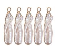 EXCEART Lot de 5 pendentifs baroques en douce : breloques en douce naturelles pour colliers, boucles d'oreilles, bijoux artisanaux, accessoires décoratifs