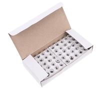 EXCEART Lot de 50 Mini Ampoules à Vis E10 2,5v Argentées en Fer et Verre, Résistantes et Sûres pour Expériences Électriques et Projets DIY