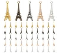 EXCEART Lot De 60 Pendentifs Tour Eiffel En Alliage Miniatures Pour Bijoux Diy Porte-CléS Et Bracelets Accessoires RéTro Pour DéCoration Et Cadeaux