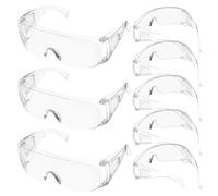 EXCEART Lot de 8 lunettes de sécurité transparentes - Lunettes de protection en plastique pour hommes et femmes - de protection oculaire résistantes aux chocs pour le travail, les laboratoires et