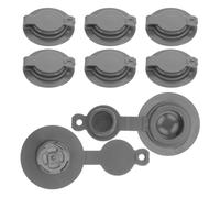 EXCEART Lot de 8 Soupapes de Rechange en Tpu Gris pour Paquet sous Vide, Couvercles D'air Étanches Compatibles Housses de Compression, Accessoires Pratiques pour Rangement et Organisation