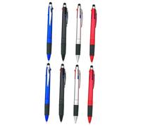 EXCEART Lot De 8 Stylos Pratiques À 3 Rotations avec Stylet Pointe Fine pour La Maison Lécole Le Bureau Les Conférences