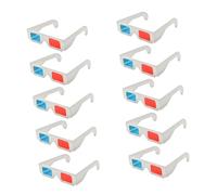 EXCEART Lunettes 3D Légères Anaglyphes Lot de 50 en Carton Double Couche 250g pour Films 3D Adaptées aux Garçon et Filles