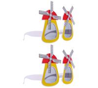 EXCEART Lunettes de Soleil à Grandes Roues Légères et Confortables en Abs pour Carnaval et Fête, 2 Pièces Style Cartoon Amusant pour Garçon et Filles et Adultes
