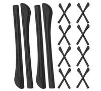 EXCEART Manchons en Silicone Noir Antidérapants Haute Élasticité et Confort Peau Lot de 20 Accessoires pour Lunettes pour Branches de Lunettes Fines Adaptés aux Branches Rondes