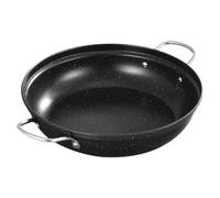 EXCEART Marmite Inox Ronde avec Double Poignée Wok Cuisson Polyvalent pour Nouilles et Plats Coréens Résistant Distribution Uniforme de Chaleur pour Repas Groupe