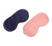 EXCEART Masque de Sommeil Ajustable 2 Pièces en Soie pour Adultes, Confortable et Facile à Porter et Occultant la Lumière Camping Bus