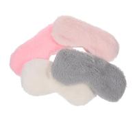 EXCEART Masque de Sommeil Bloque Efficacement en Chinlon et Confortable 4 Pièces Design Coloré Adorable Couleur Aléatoire pour Hôtel et Vol