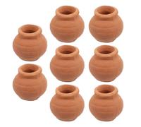 EXCEART Mini Pots Design Mignon et Polyvalent 8pcs en Terre Cuite Orange pour Succulentes et Petites Plantes pour Bureau et Petits Espaces