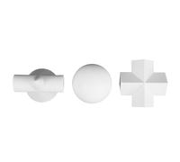 EXCEART Modèles de Croquis Géométriques 3pcs en Résine Blanche, Décorations Modernes pour Maison et Bureau Formes Cône, Croix et Sphère