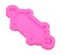 EXCEART Moule en Silicone pour Résine Époxy Style Trois Rois Puerto Rico, Compatible Argile et Résine, pour Bijoux et Porte-clés Artisanaux en Silicone Rose