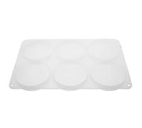 EXCEART Moule en Silicone Réutilisable pour Sceau de Cire, Plateau Antiadhésif Blanc à 6 Cavités Rondes, Portable pour Papeterie et Usage Domestique